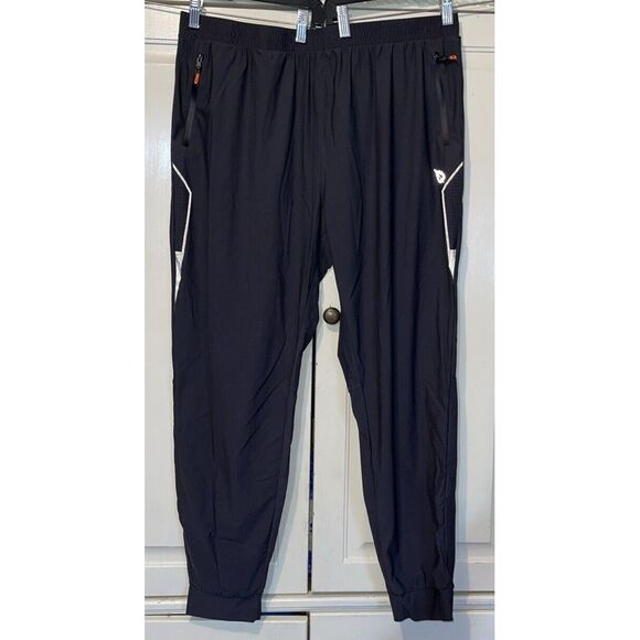 Baleaf Pants Men XXL Gray Joggers Reflective‎ Stripes Casual Gym Walking Pockets - Picture 1 of 6
